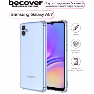 Чехол для мобильного телефона BeCover Anti-Shock Samsung Galaxy A07 SM-A075 Clear (713687)
