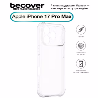 Чехол для мобильного телефона BeCover Anti-Shock Apple iPhone 17 Pro Max Clear (713799)