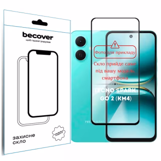 Скло захисне BeCover Tecno Spark Go 2 (KM4) Black (714369)