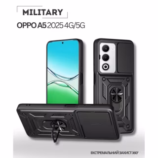 Чохол до мобільного телефона BeCover Military Oppo A5 2025 4G/5G Black (714572)