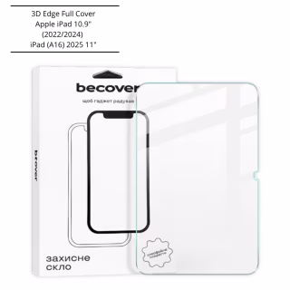 Скло захисне BeCover 3D Edge Full Cover Apple iPad 10.9" (2022/2024) / iPad (A16) 2025 11" (714773)