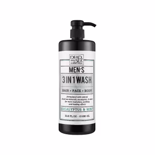 Гель для душа Dead Sea Collection Эвкалипт и мята Мужской 3 в 1 для тела, волос и лица 1000 мл (7290107427678)