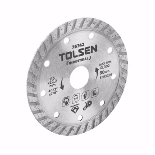 Круг відрізний Tolsen "ПРОФІ" алмазний Турбо 230?22.2х10 мм (76747)