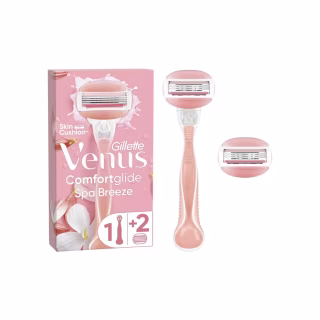 Бритва Gillette Venus Comfortglide Spa Breeze с 2 сменными картриджами (7702018322862)