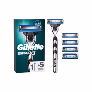 Бритва Gillette Mach3 з 5 змінними картриджами (7702018610181)