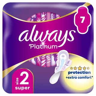 Гигиенические прокладки Always Platinum Super (Размер 2) 7 шт. (8001090444950)