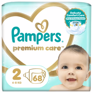 Підгузки Pampers Premium Care Розмір 2 (4-8 кг) 68 шт (8001841104874)