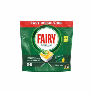 Таблетки для посудомоечных машин Fairy Все-в-1 Original Лимон 29 шт. (8006530115711)