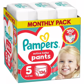 Подгузники Pampers Active Baby Pants Розмір 5 (11-17 кг) 136 шт (8006530305679)