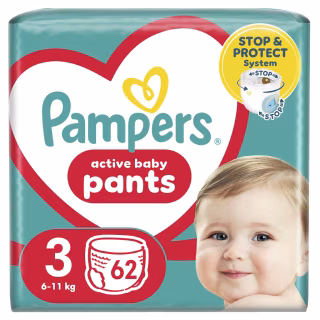 Підгузки Pampers трусики Pampers Pants Розмір 3 (6-11кг) 62 шт (8006540069233)