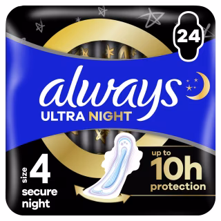 Гігієнічні прокладки Always Ultra Secure Night (Розмір 4) 24 шт. (8006540093764)