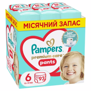 Підгузки Pampers трусики Pants Giant Розмір 6 (14-19 кг) 93 шт (8006540491010)