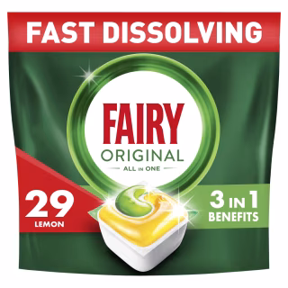 Таблетки для посудомийних машин Fairy Original All in One Lemon 29 шт. (8006540726891/8700216237314)