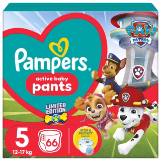 Підгузки Pampers Junior Розмір 5 (12-17кг) Paw Patrol 66 шт (8006540863619)