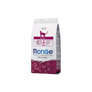 Сухий корм для кішок Monge Cat Indoor зі смаком курки та рису 1.5 кг (8009470005111)