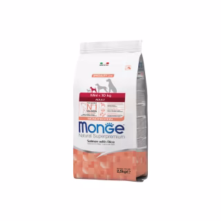 Сухий корм для собак Monge Dog Mini Adult лосось, рис 2.5 кг (8009470011570)