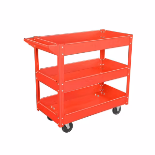 Тележка грузовая Tolsen металический 84х41х78 см на колесах, 3 поддона 74х39х9 см (80221)