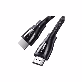 Кабель мультимедийный HDMI M to HDMI M 2.0m braided HD140 black Ugreen (80403)