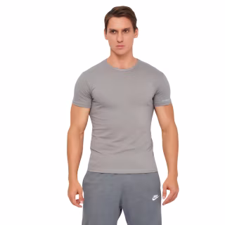 Футболка Kappa T-shirt Mezza Manica Girocollo K1304 GrigioUnitoсірий L (8052394813751)