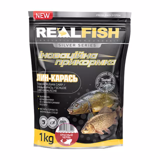 Прикормка Real Fish Silver Series Лин-карась Червоний черв''як 1kg (809.00.29)