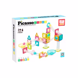 Конструктор Picasso магнітний Tiles Mini Diamond Marble Run Track Set 60 деталей (817338028299)