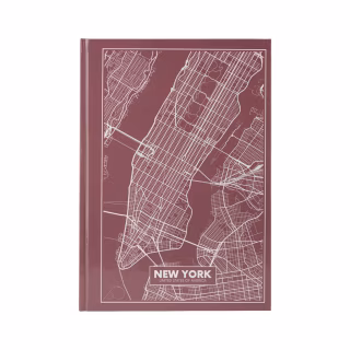 Канцелярская книга Axent Maps New York А4 у твердій обкладинці 96 аркушів у клітинку (8422-543-A)