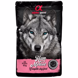 Влажный корм для собак Alpha Spirit старше 1 года с ветчиной 85 г (8436586311650)