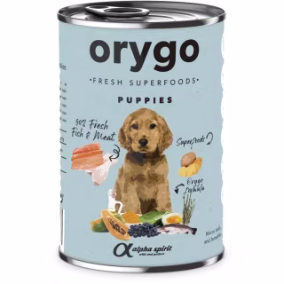 Консерви для собак Orygo Puppies вологий корм для щенят з лососем 400 г (8436586312299/8436586312398)
