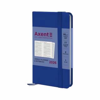 Тижневик Axent датований 2026 Pocket Strong 90х150, класичний синій (8508-26-38-A)