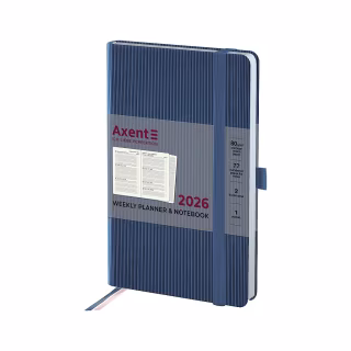 Тижневик Axent датований 2026 Partner Lines 125х195, блакитний (8515-26-48-A)