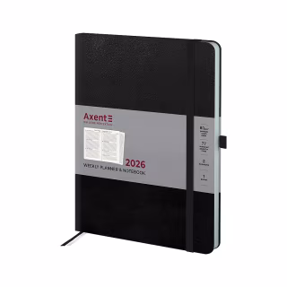 Еженедельник Axent датированный 2026 Grand Strong 195х255, черный (8530-26-01-A)