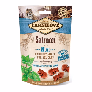 Лакомство для котов Carnilove Crunchy Snack с лососем и мятой 50 г (8595602527175)