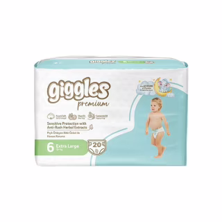 Подгузники Giggles Premium 6 Extra Large 15 + кг 20 шт (8680131206926)