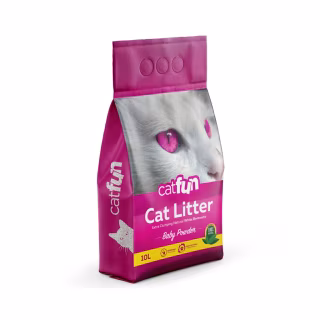 Наповнювач для туалету Catfun бентонітовий з ароматом дитячої присипки 10 л (8683655071490)