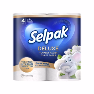 Туалетная бумага Selpak Deluxe 3 слоя 4 рулона (8690530046566)