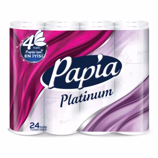 Туалетний папір Papia Platinum 4 шари 24 рулони (8690536026371)