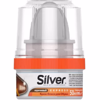 Крем для взуття Silver Крем-блиск Коричневий 50 мл (8690757001089)