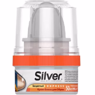 Крем для обуви Silver Крем-блеск Бесцветный 50 мл (8690757001102)