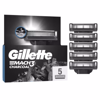 Сменные кассеты Gillette Mach3 Charcoal Древесный уголь 5 шт. (8700216062770)