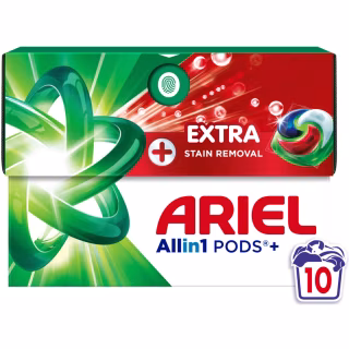 Капсули для прання Ariel Pods+ All-in-1 Extra Stain Removal Екстрасила виведення плям 10 шт. (8700216764704)