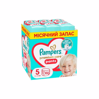 Підгузки Pampers Premium Care Pants Junior Розмір 5 (12-17 кг) 102 шт (8700216829380)