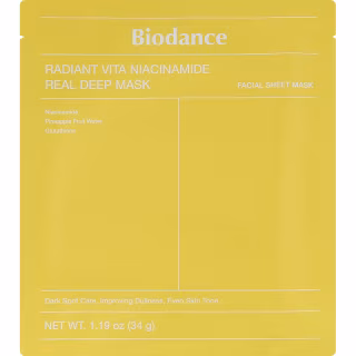 Маска для обличчя Biodance Radiant Vita Niacinamide Real Deep Mask 34 г (8809937361459)