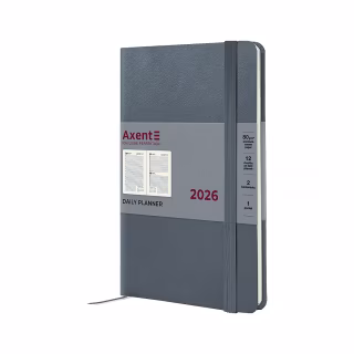 Еженедельник Axent датированный 2026 Partner Strong, 145х210, серый (8819-26-62-A)