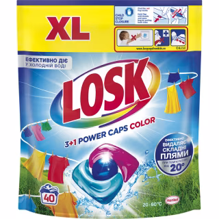 Капсулы для стирки Losk 3+1 Power Caps Color 40 шт. (9000101802016)