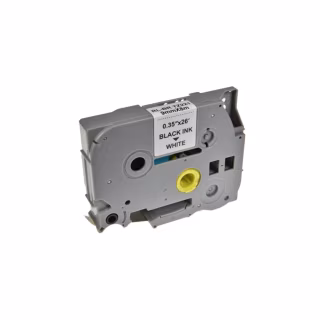 Лента для принтера этикеток UKRMARK RL-B-T221P-BK/WT, аналог TZE221. 9 мм х 8 м (900241)