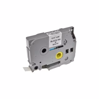 Лента для принтера этикеток UKRMARK RL-B-T231P-BK/WT, аналог TZE231. 12 мм х 8 м (900242)