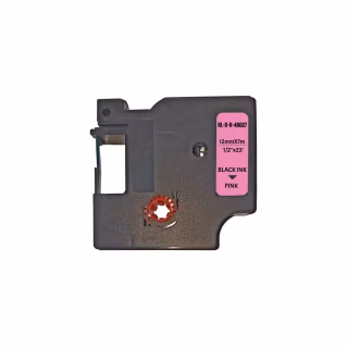 Лента для принтера этикеток UKRMARK RL-D-R-46027-BK/PK шелковая лента. для DYMO серии D1. 12мм х (900310)