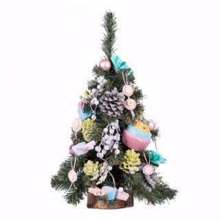 Штучна ялинка YES! Fun Маршмелоу з прикрасами 0,45 м (904443)