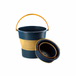 Ведро складное СИЛА силіконове 4,6 л orange-black (961001)