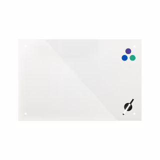 Офісна дошка Axent скляна магнітно-маркерна 90x120 см, біла (9616-21-А)